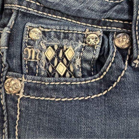 Miss Me Women’s Bootcut Jeans Size 12 Embellished Pocket Western Y2K - Picture 9 of 10